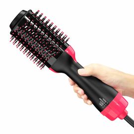 Un cepillo de pelo eléctrico del secador de pelo del paso, cepillo que se encrespa eléctrico del salón funcional multi