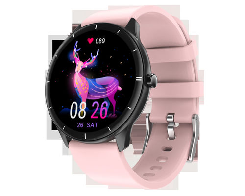 Smart Watch elegante de las mujeres Q21 alrededor de la pantalla Smartwatch para el corazón Rate Monitor Compatible For Android e IOS de la muchacha